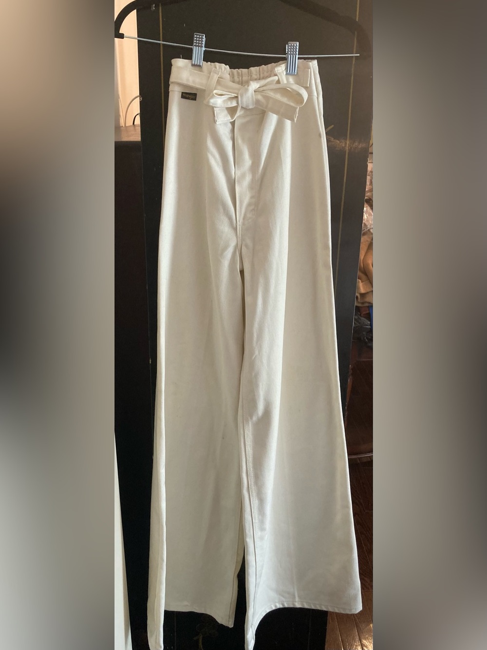 WRANGLER Wide-Leg High Waist Pants with Tie Belt - Size 9-10